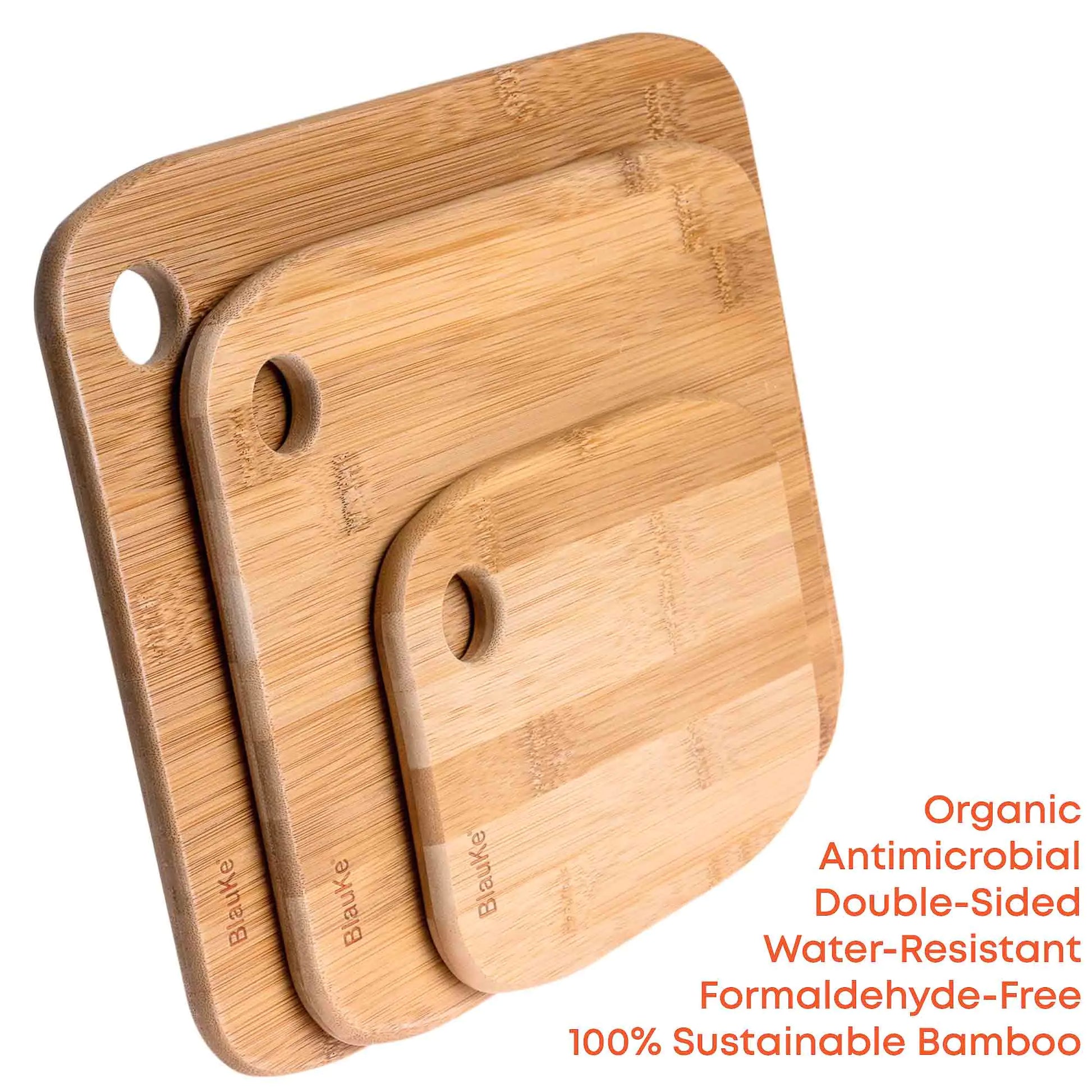 Voodoo Wooden Cutting Boards for Kitchen - Bamboo Chopping Board Set of 3 Aura Restored