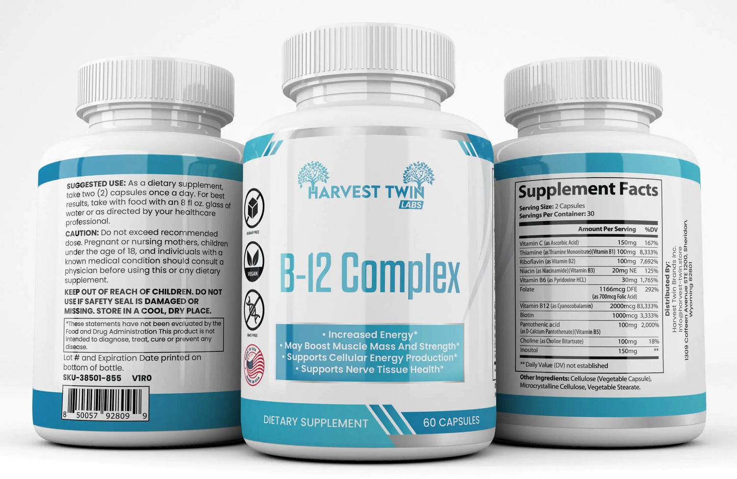 B-12 Complex Vitamin Supplement for Increased Energy & Vitality Aura Restored