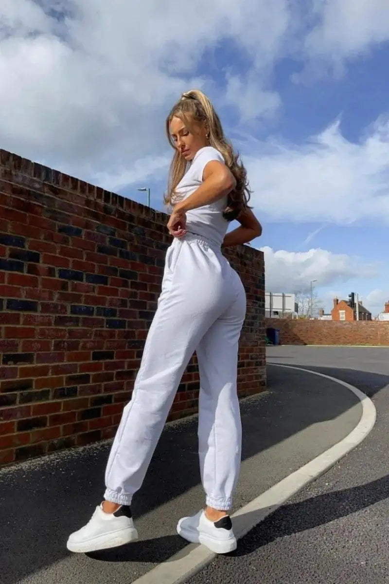 NYMY WHITE TIE WAIST OVERSIZED JOGGERS Aura Restored