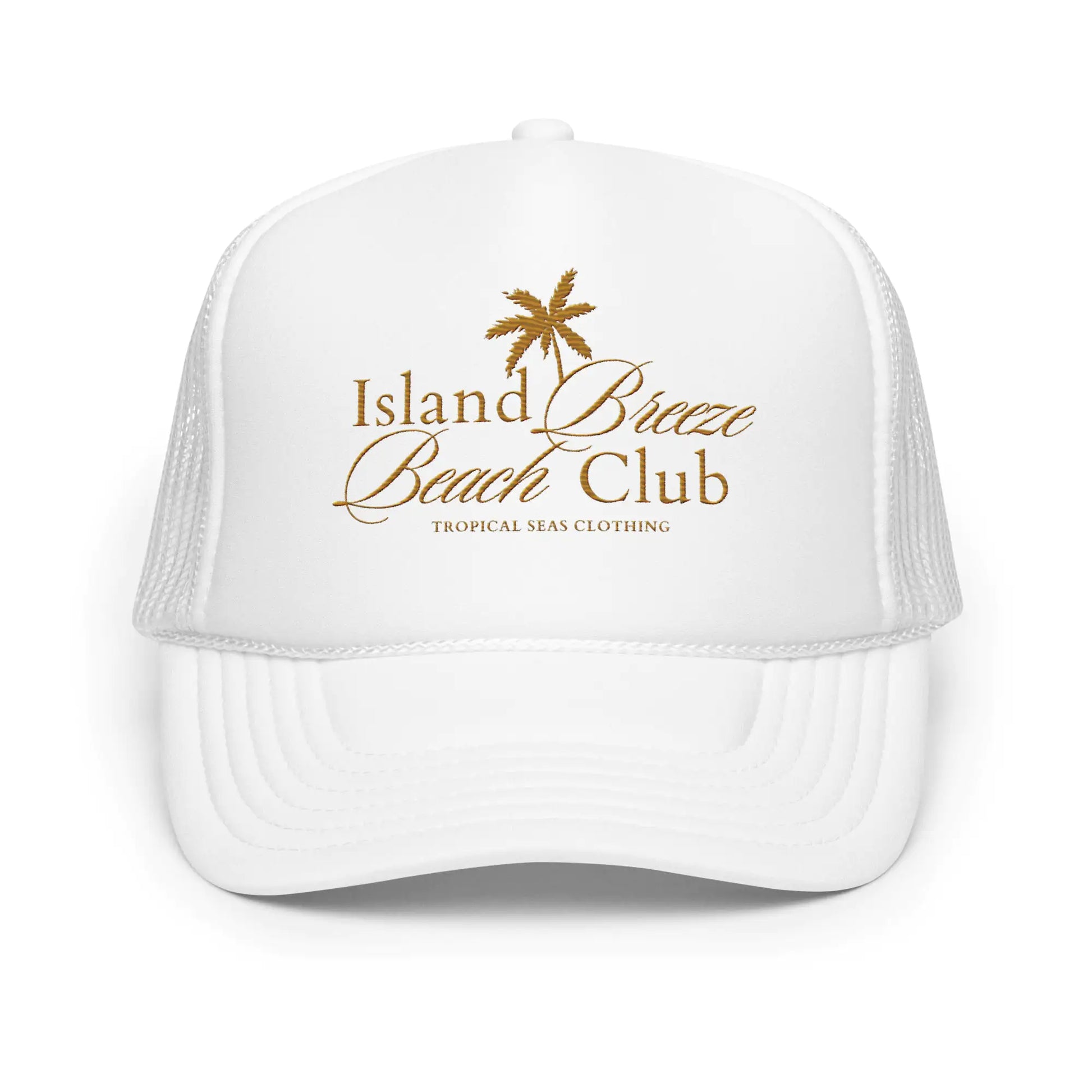 Foam Island Breeze Beach Club trucker hat Aura Restored