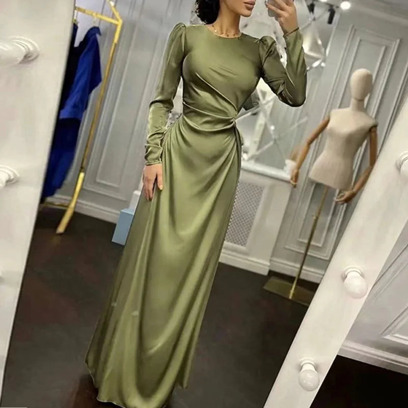 9DF Long Sleeve Slim Fit Dress Aura Restored