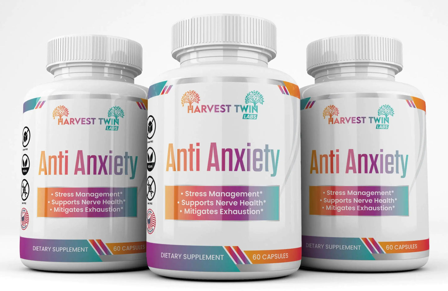 Anti-Anxiety Supplement for Stress Reduction, Cortisol Levels, Relaxation, and Mood Balance Aura Restored