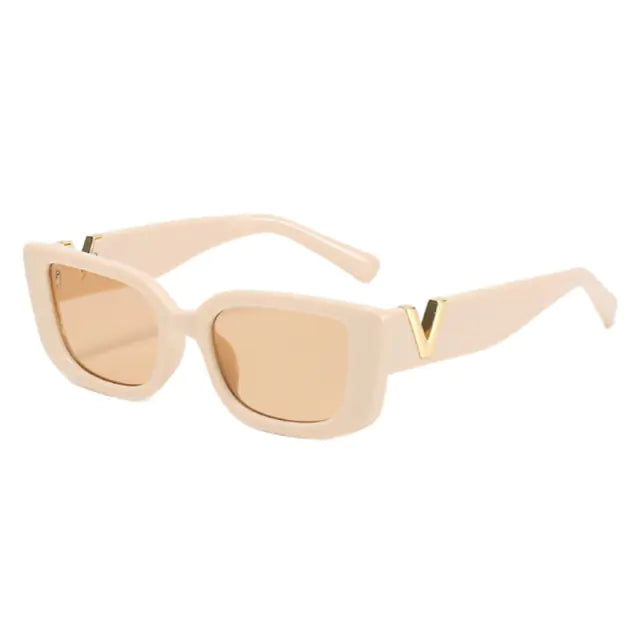 Lady Excel Rectangle Retro Sunglasses Aura Restored