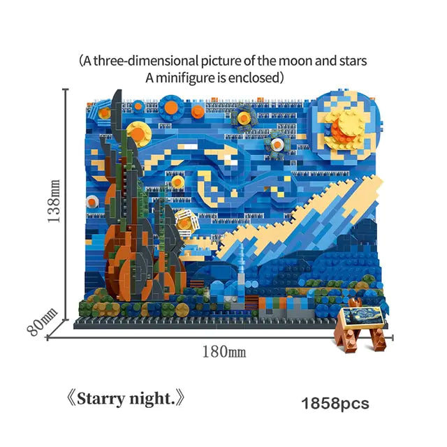 DHS 3D Microbrick MOC Art Painting Aura Restored