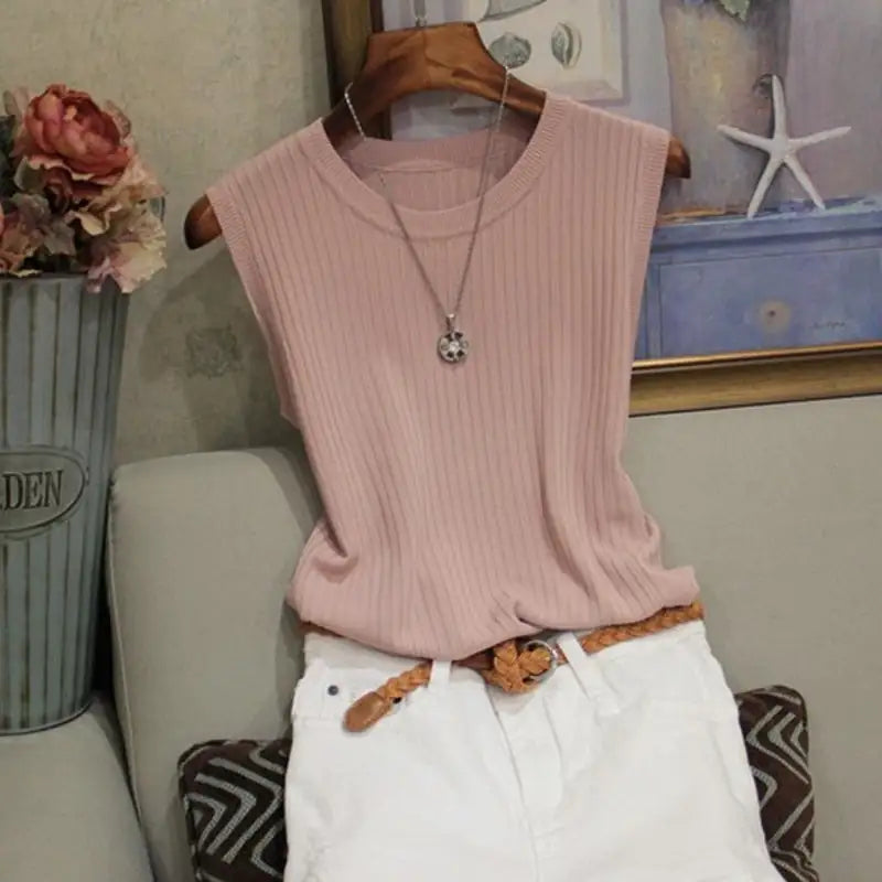 9DF Chloe Ribbed Blouse Chloe Aura Restored