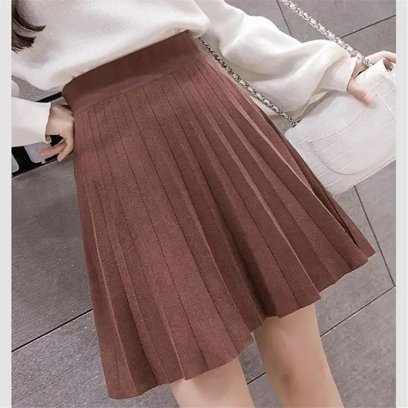 9DF High Waist Knitted Mini Skirt Aura Restored