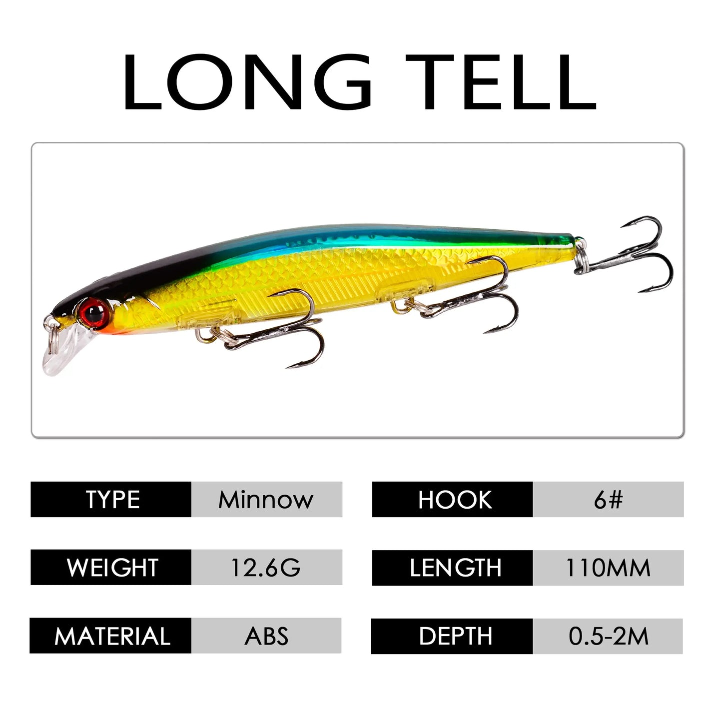 1Pcs Floating Wobbler Minnow Laser Fishing lure 11mm 12g Crankbait Artificial Hard Bait Bass Lure Plastic Fish Fishing Tackle Aura Restored