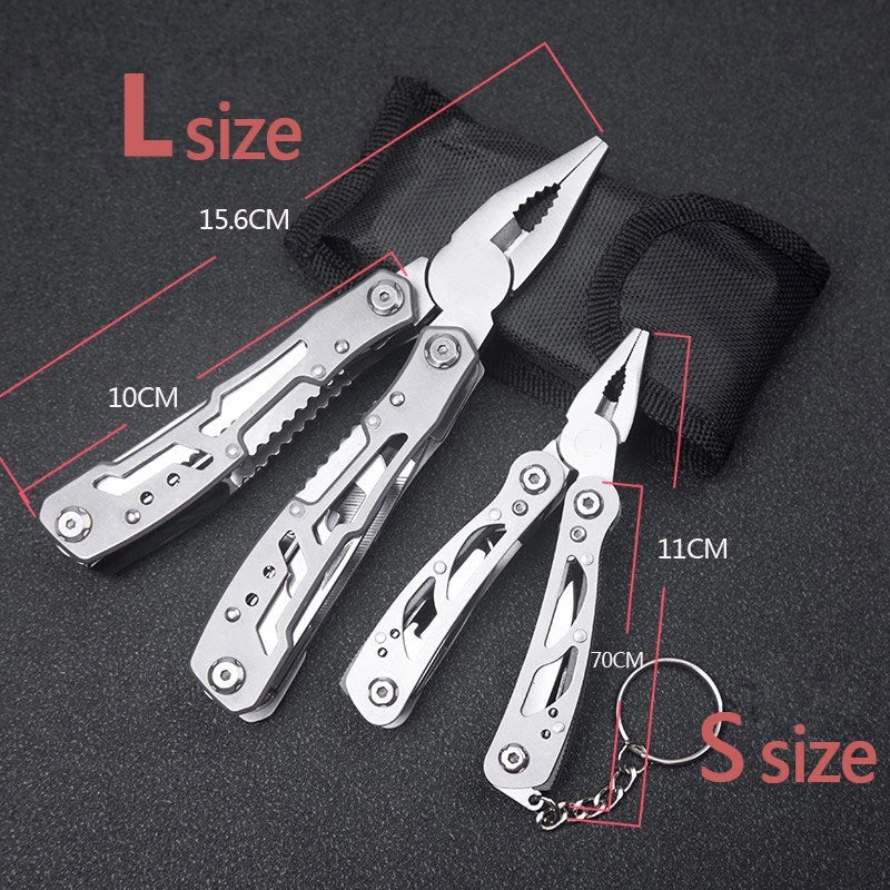 Multifunction Folding Pliers Pocket Knife Plier Outdoor Camping Tactical Survival Hunting Tools Stainless Steel Multi-tool Knife Aura Restored