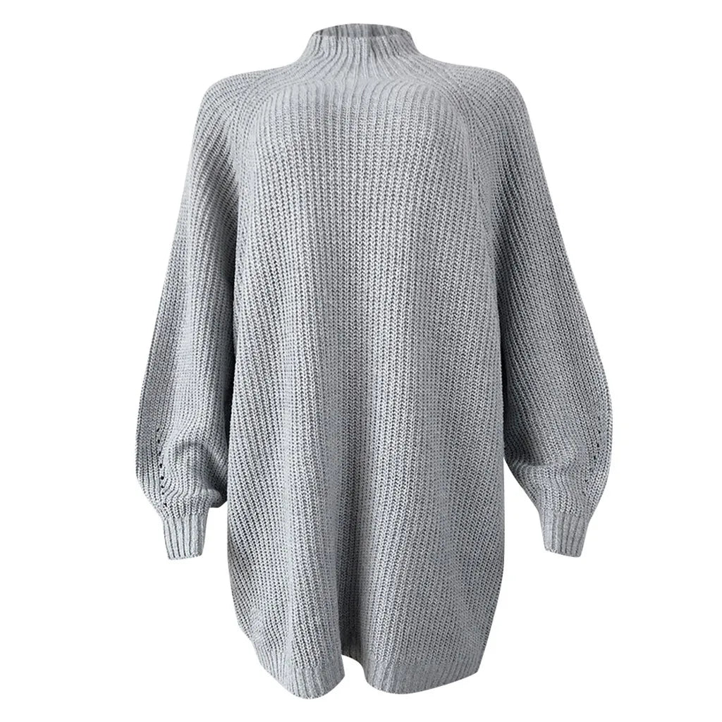 9DF Turtleneck Oversized Knitted Dress Aura Restored