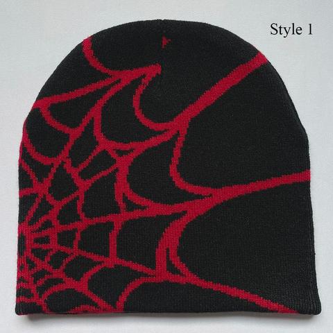 2023 New Knitted Beanies Hat Cartoon Spider Embroidered Winter Hats Knitted Bonnet Cap soft Woolen Beanies for Women Cap Y2k Aura Restored