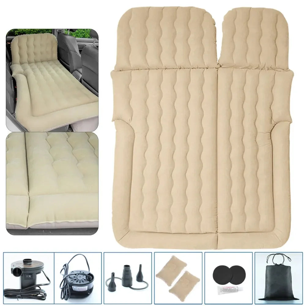 Car Inflatable Bed Air Travel Mattress Portable Foldable Car Air Bed for Home Travel  Picnic Camping Aura Restored