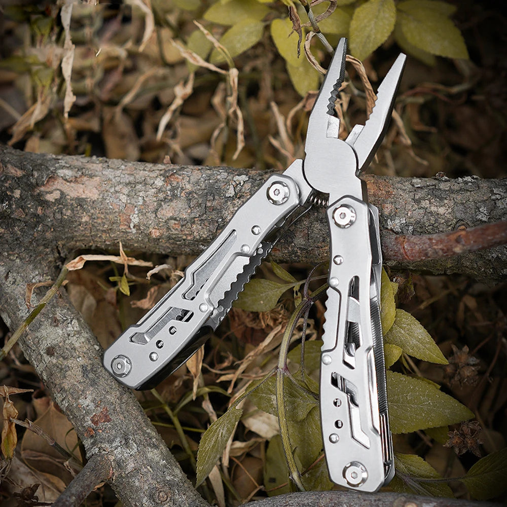 Multifunction Folding Pliers Pocket Knife Plier Outdoor Camping Tactical Survival Hunting Tools Stainless Steel Multi-tool Knife Aura Restored