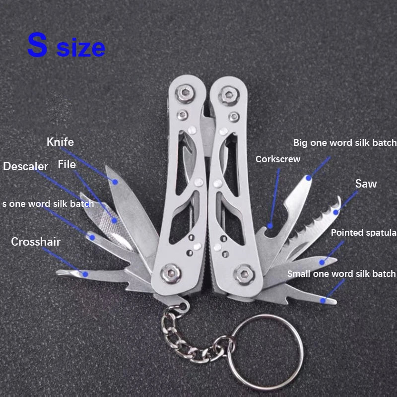 Multifunction Folding Pliers Pocket Knife Plier Outdoor Camping Tactical Survival Hunting Tools Stainless Steel Multi-tool Knife Aura Restored