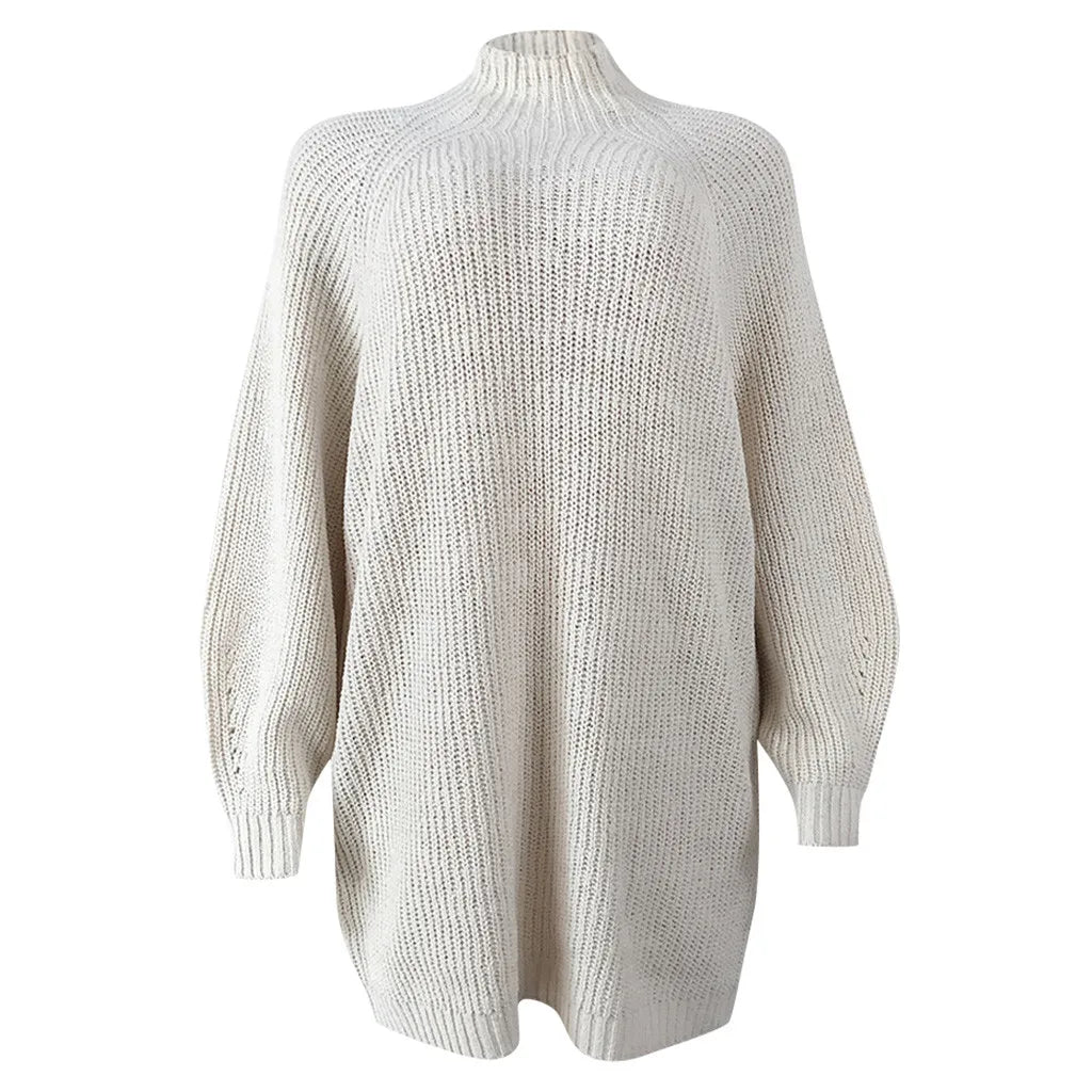 9DF Turtleneck Oversized Knitted Dress Aura Restored