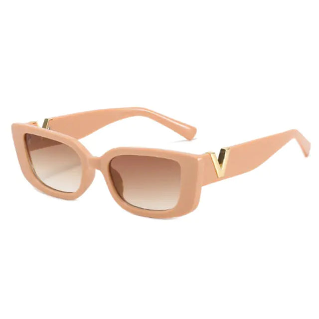 Lady Excel Rectangle Retro Sunglasses Aura Restored