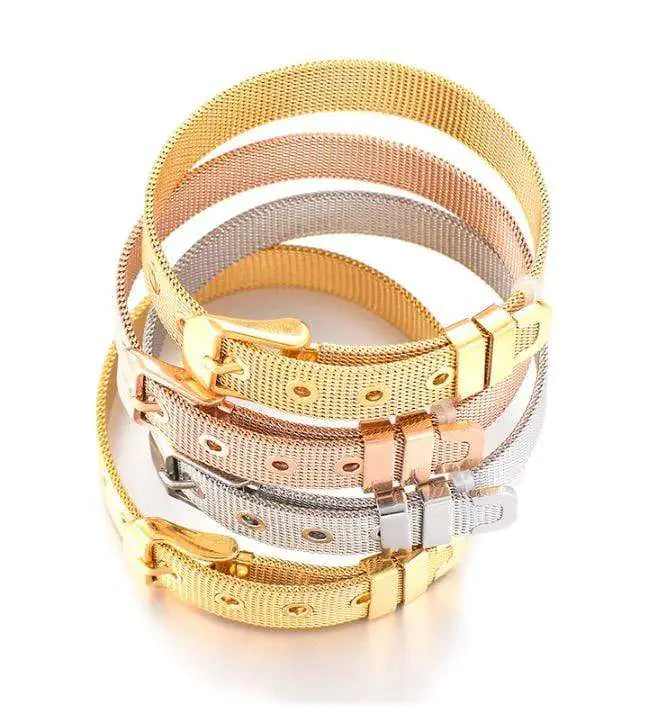 Stainless Steel Slider Bracelet -Rose Gold Aura Restored