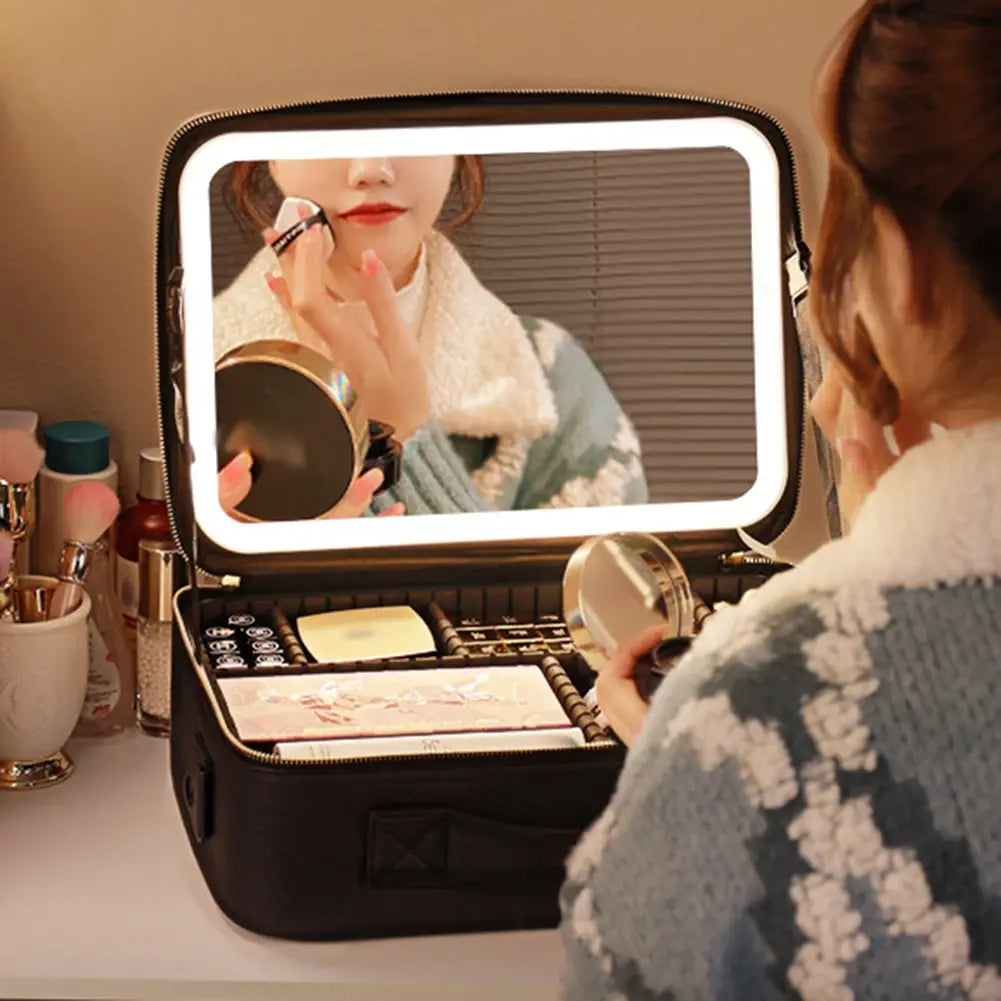 Courtney on Topp Smart LED Cosmetic Case with Mirror Aura Restored