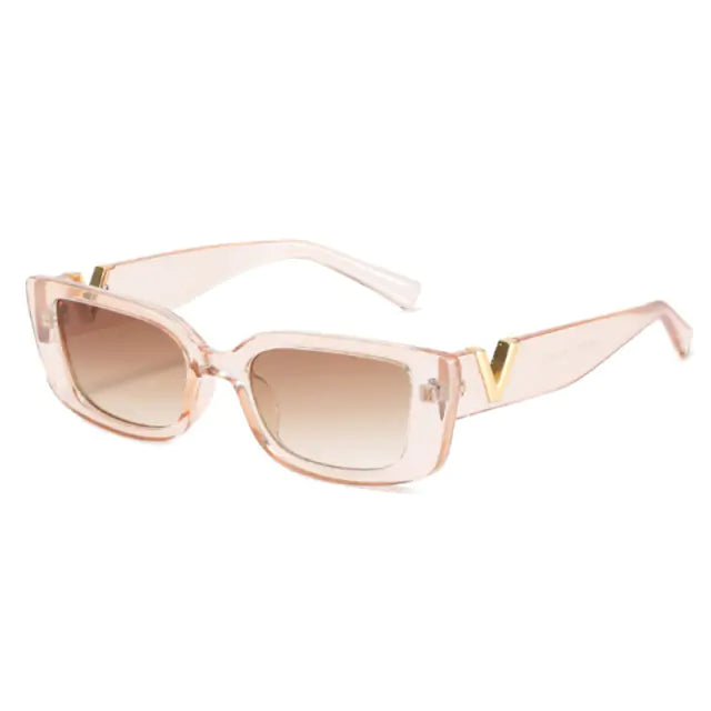 Lady Excel Rectangle Retro Sunglasses Aura Restored