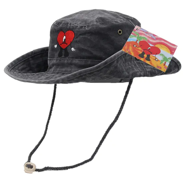 Foldable Cotton Embroidered Bucket Hat Aura Restored