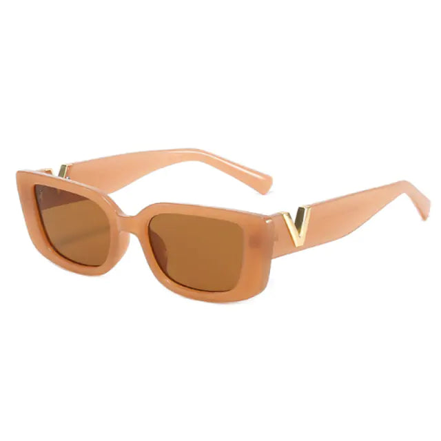 Lady Excel Rectangle Retro Sunglasses Aura Restored