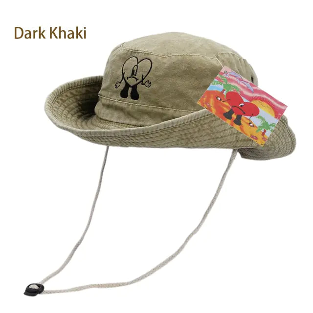 Foldable Cotton Embroidered Bucket Hat Aura Restored