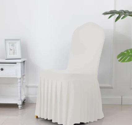 TAA Wedding Spandex Chair Cover With  Pleated Ruffled Aura Restored