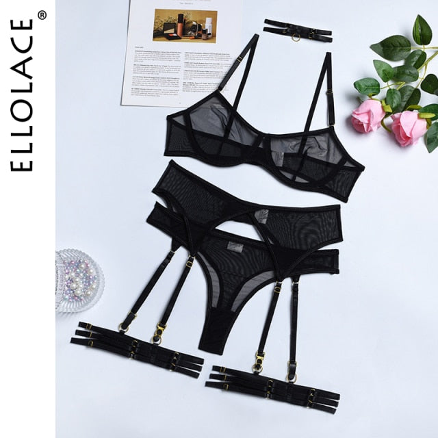 Ellolace 4 Pieces Sexy Erotic Lingerie Aura Restored