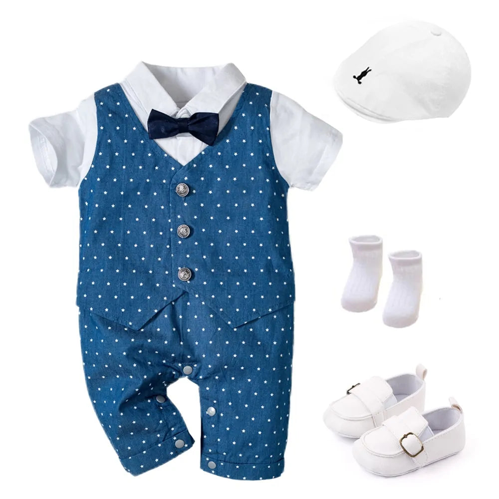 Baby Boy Formal Romper Suit Aura Restored