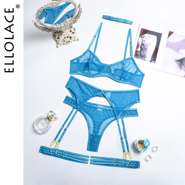 Ellolace 4 Pieces Sexy Erotic Lingerie Aura Restored