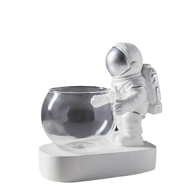 Nordic Astronaut Resin Decorative Flowerpot Ornaments Astronaut Flowerpot Astronaut Glass Vase Desk Vase Home Decor Accessories Aura Restored