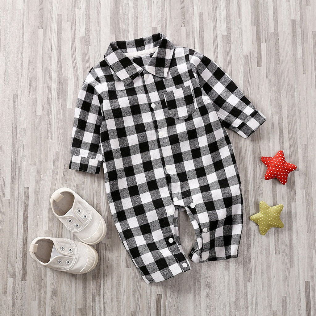 Baby Aura Plaid Onesie Jumpsuit Aura Restored