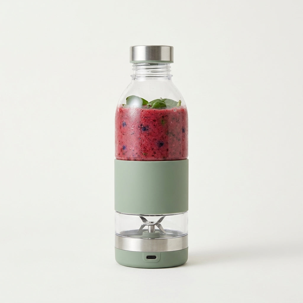 Portable USB-Rechargeable Blender Bottle for Smoothies - Portable USB-Rechargeable Blender Bottle