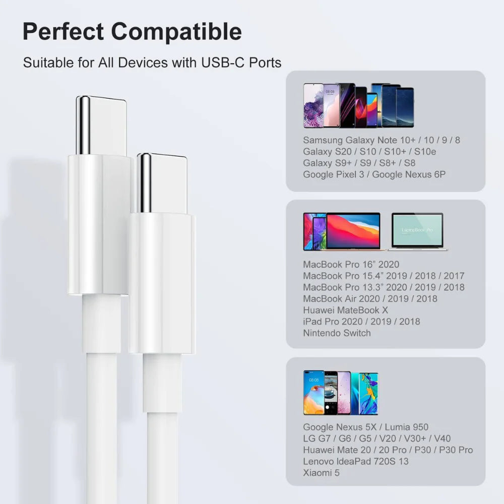 Type-C to Type-C Fast Charger Cable Aura Restored