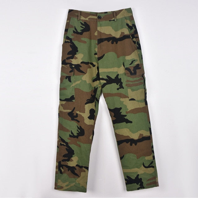 Cosmo Aura Camo Cargo Pencil Straight Pants Aura Restored