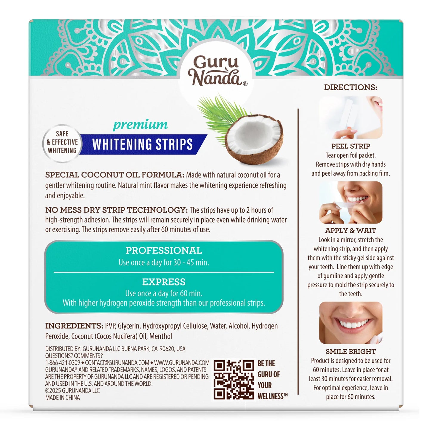 GuruNanda Whitening Strips — 7-Day Treatment