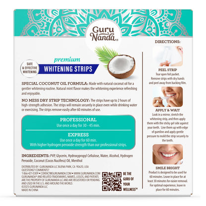 GuruNanda Whitening Strips — 7-Day Treatment