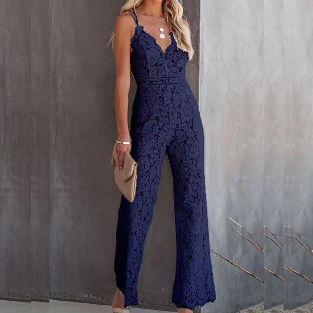 9DF Floral Sleeveless Jumpsuit Aura Restored