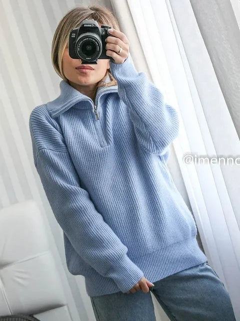 Cosmo Aura Turtleneck Zipper Sweater Aura Restored