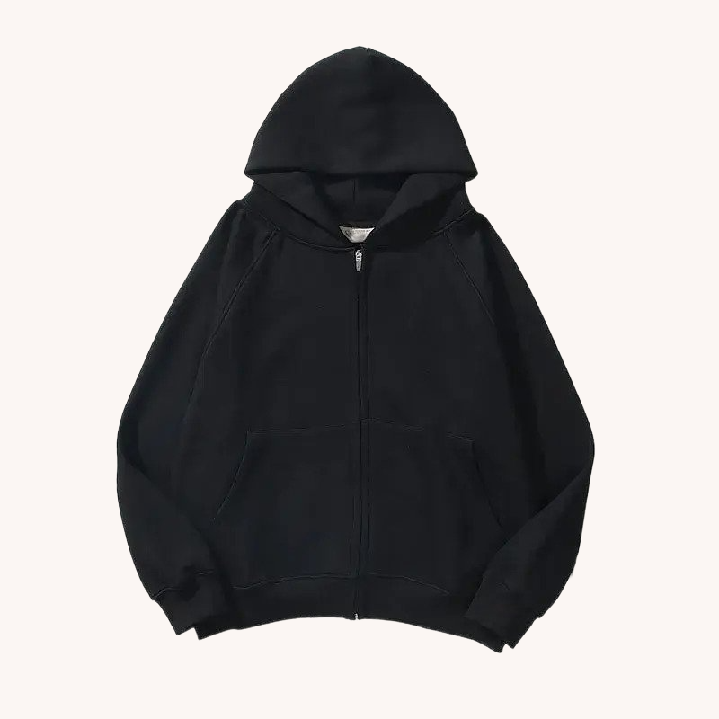 Guy Aura Plain Zip-Up Hoodie Aura Restored