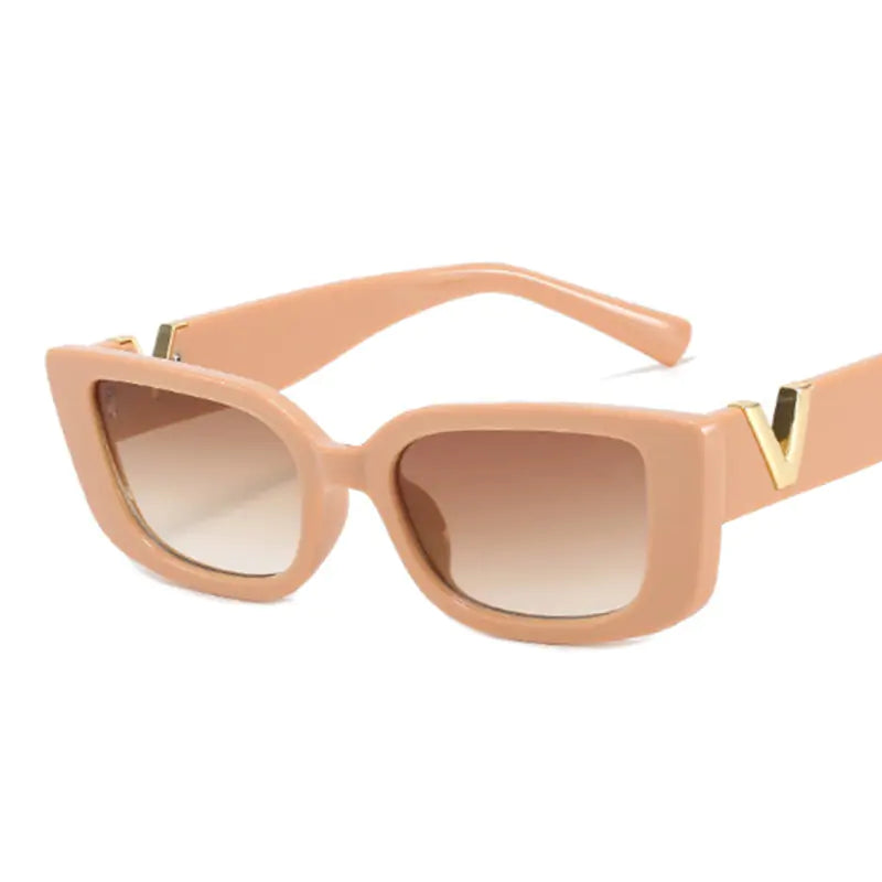 Lady Excel Rectangle Retro Sunglasses Aura Restored