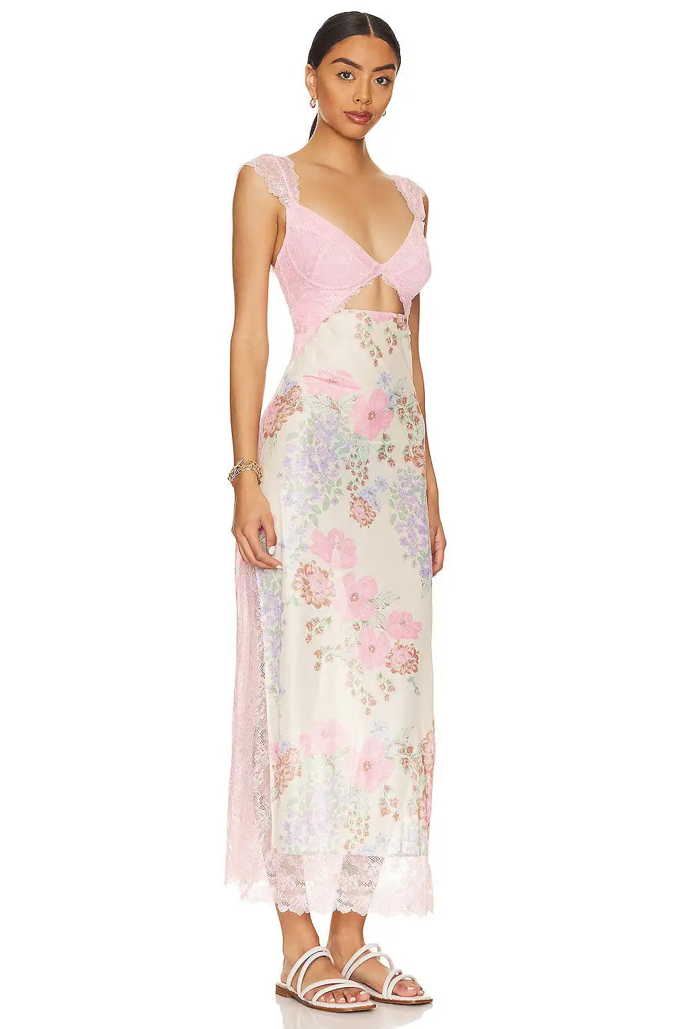 Myaire Maxi Pink Dress Aura Restored