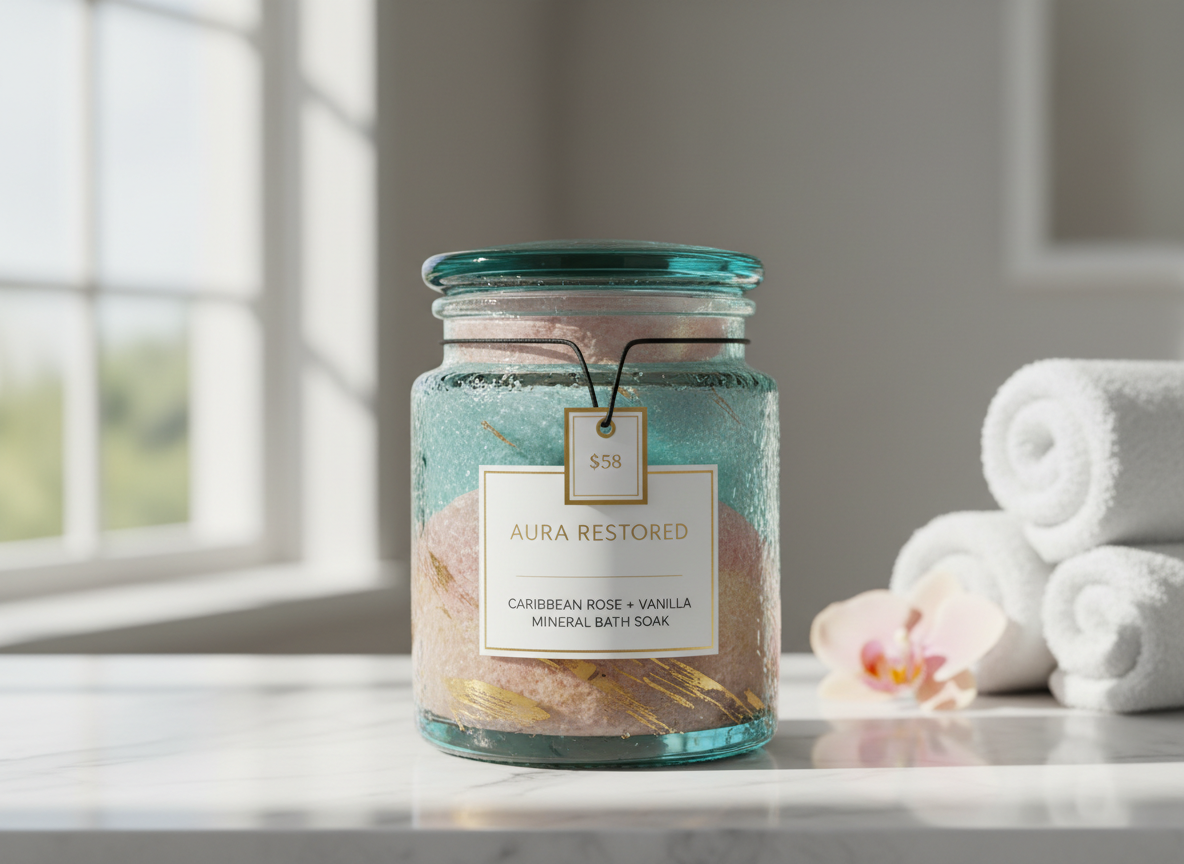 Gideon Collection Caribbean Rose + Vanilla Mineral Bath Soak