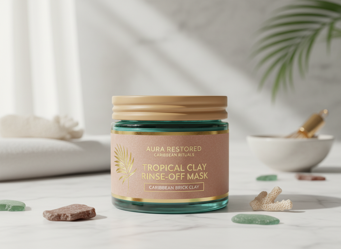 Gideon Collection Caribbean Rose Tropical Clay + Mineral Rinse-Off Mask