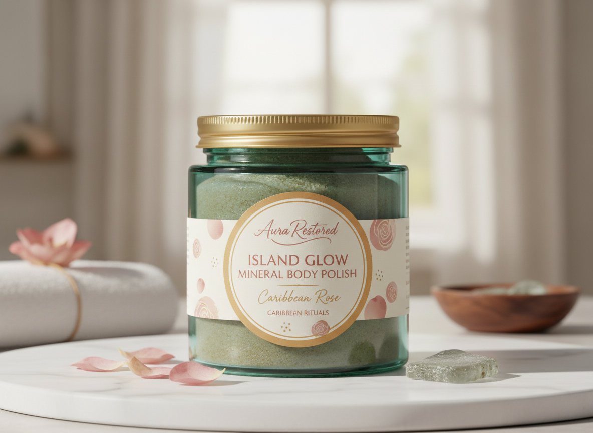 Gideon Collection Caribbean Rose Island Glow Mineral Body Polish