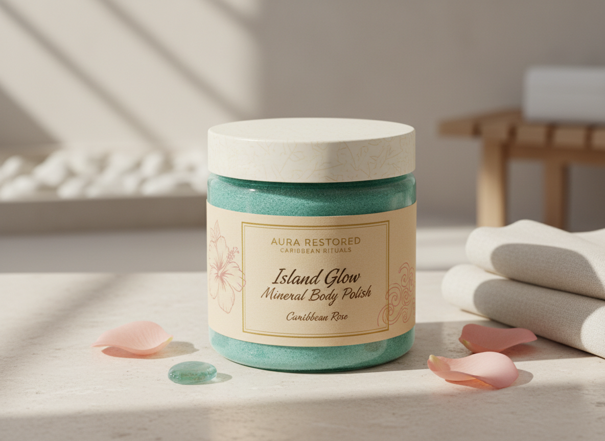 Gideon Collection Caribbean Rose Island Glow Mineral Body Polish