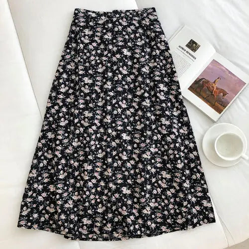 9DF Vintage Floral Skirt Aura Restored