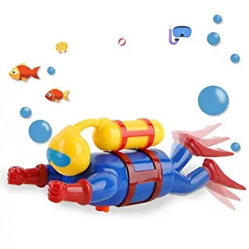 Baby Toy Wind Up Diver Aura Restored