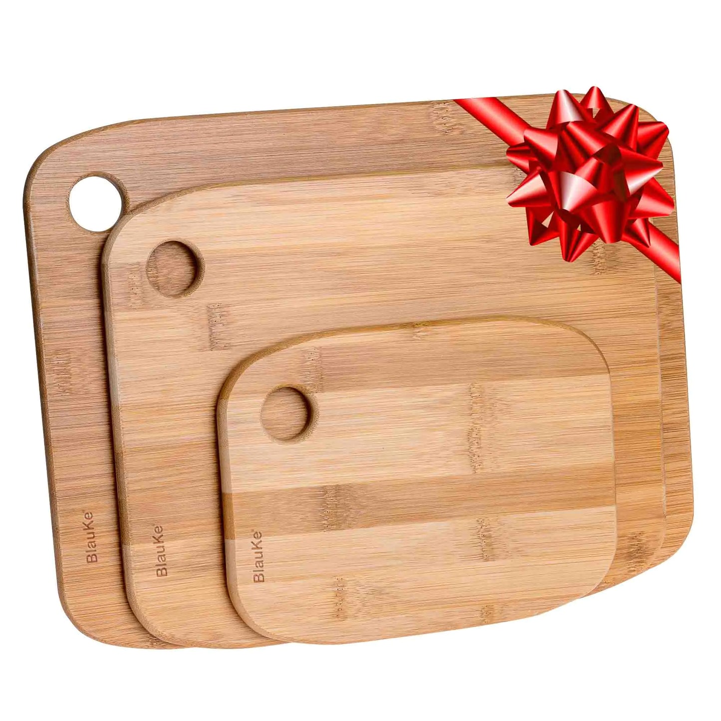 Voodoo Wooden Cutting Boards for Kitchen - Bamboo Chopping Board Set of 3 Aura Restored