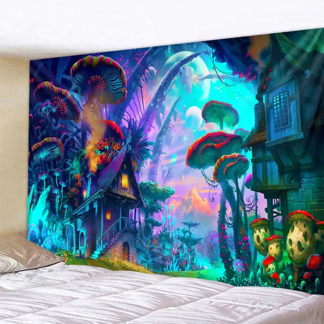 Dro 3D Fantasy Colorful Art Tapestry Aura Restored