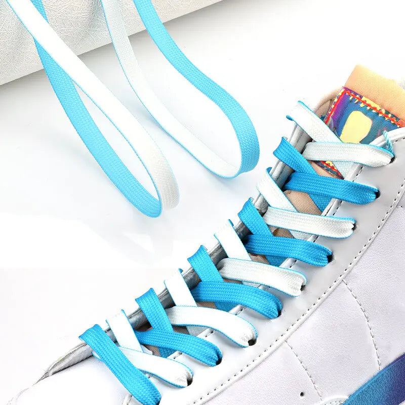 Woah!!! Duo-Tone Flat Shoe Laces Aura Restored